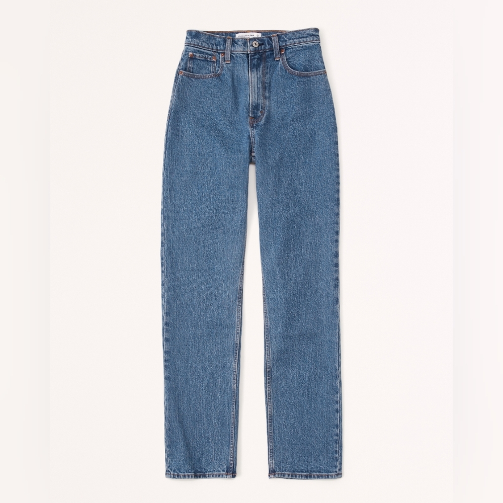 Abercrombie 90s Straight Leg Ultra High Rise jeans, size 27/ 4 Long/ Tall